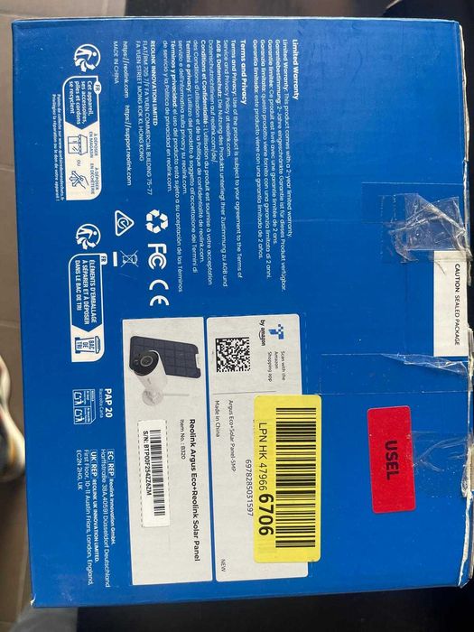 Cameră supraveghere exterior Reolink Argus Eco 3K de 5 MP- cu defect