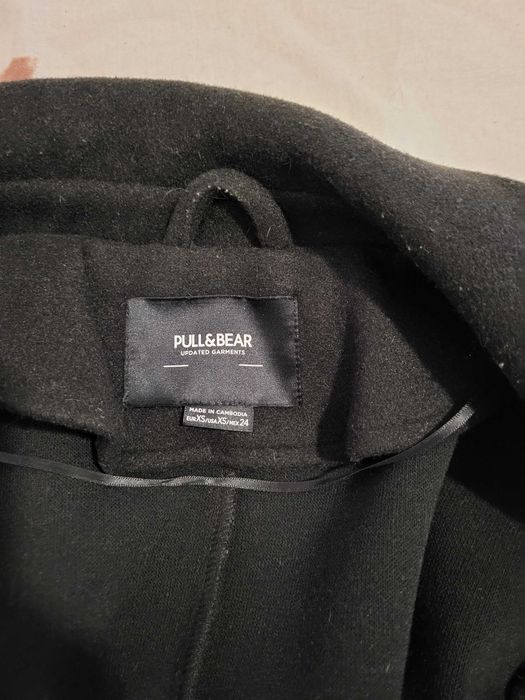Palton negru Pull&Bear