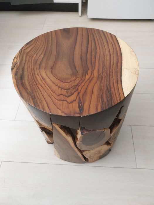 Vand masuta de cafea, laterala, lemn masiv, hand made