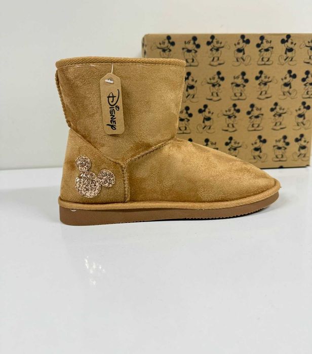WALT DISNEY Mickey Mouse Camel Glitter Boots (Нови) - Размер 39 (25 см стелка)