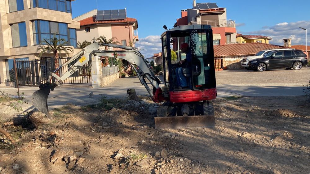 Услуги с минибагер Бургас, Созопол, Приморско