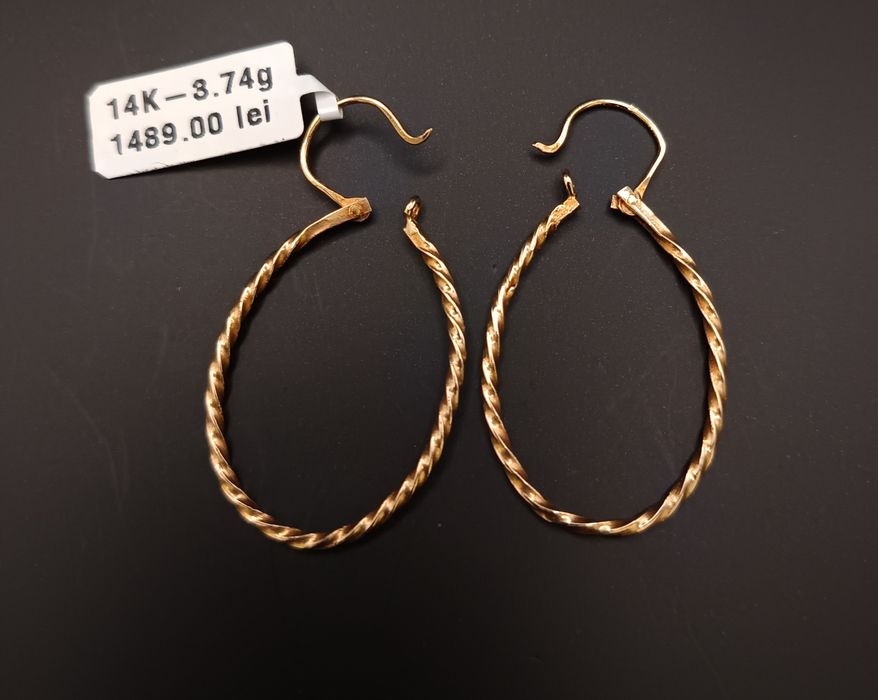 Cercei Damă Aur 14k.  3,74 gr