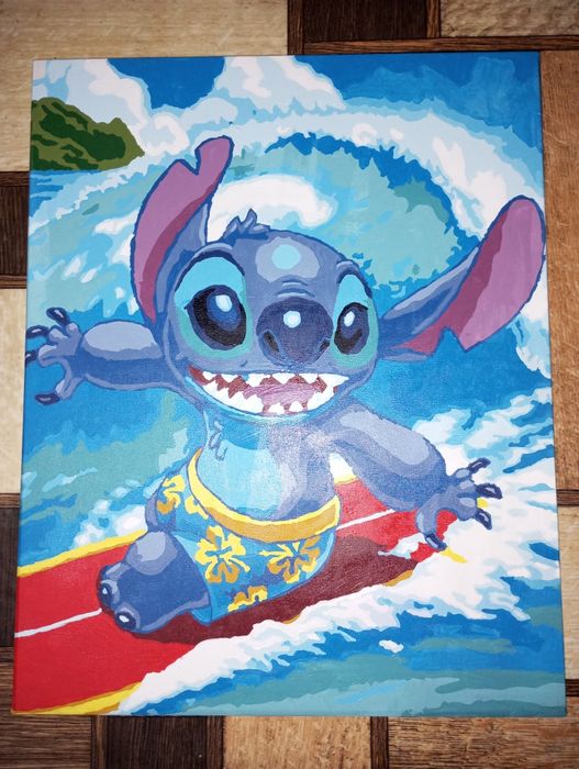 Продам картину Стич на волне