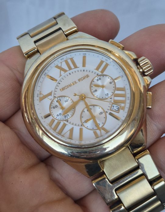 Ceas de mână Michael Kors Bradshaw, pentru doamne, cu quartz, cronograf, din oțel inoxidabil.
