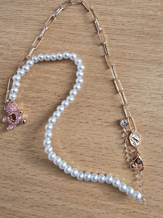 Pandantiv Teddy
Perlă de cristal, Urs, Roz, Placat cu nuanță