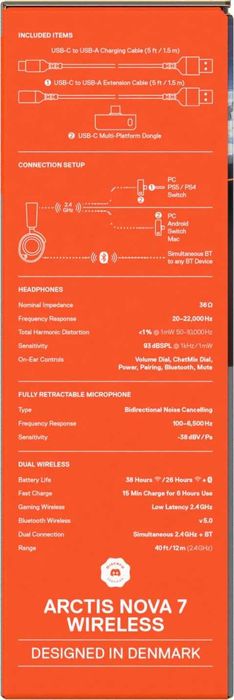 Безжични геймърски слушалки SteelSeries ARCTIS NOVA 7 - Черни!