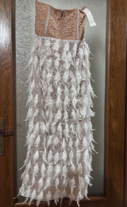 Rochie de ocazie cu pene