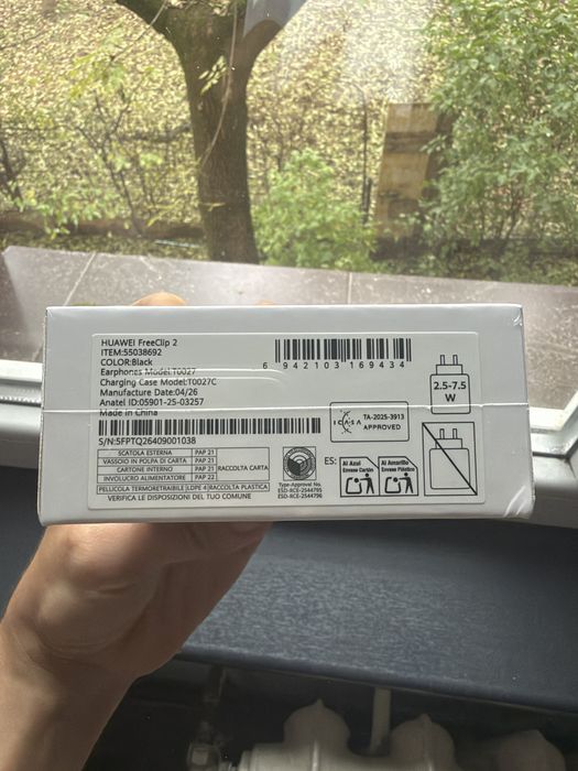 Huawei FreeClip 2 Black, căști wireless, noi, sigilate