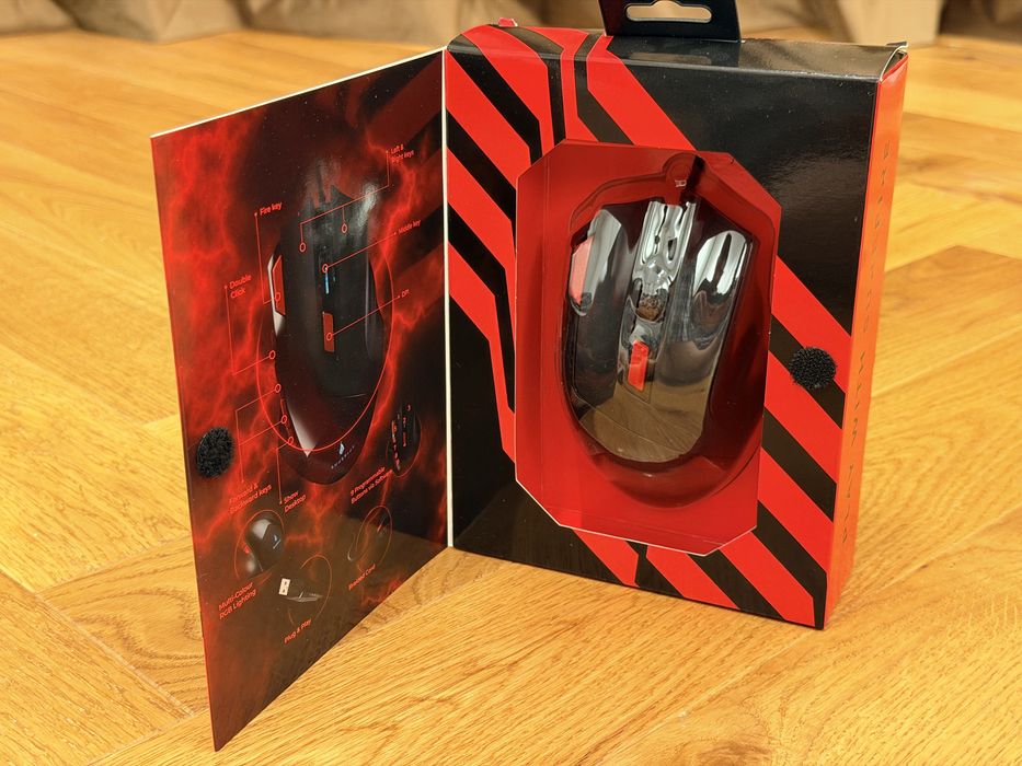 Verbatim Mouse Gaming RGB SUREFIRE EAGLE CLAW, 3200 DPI (Negru/Rosu)