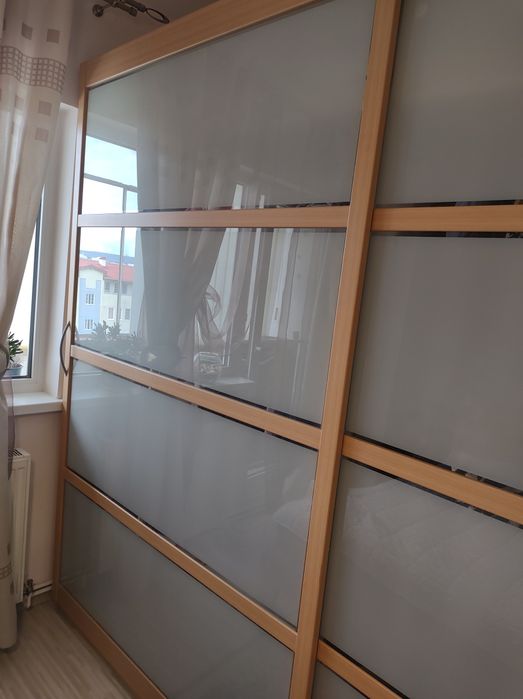 Vand dormitor complet !!! Culoare NATUR ! Pat 2 noptiere Dulap 2 uși