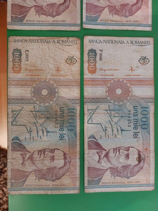 Bancnote 1000 lei din anul 1991