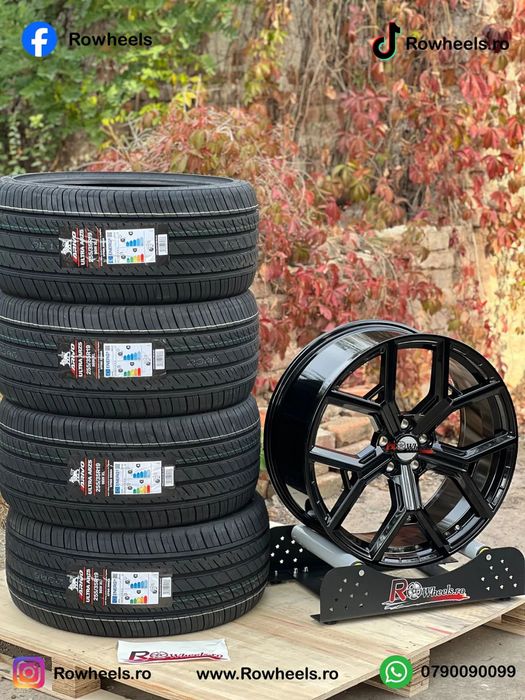 Jante Range 22 R22 Full BLACK Si Polish Model Sport cu anvelope vara / iarna 275-40-22 Land rover Vogue Land Rover sport cu anvelope vara / iarna 275-40-22