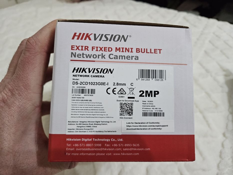 Sistem supraveghere Hikvision 4 camere + NVR – Nou, sigilat