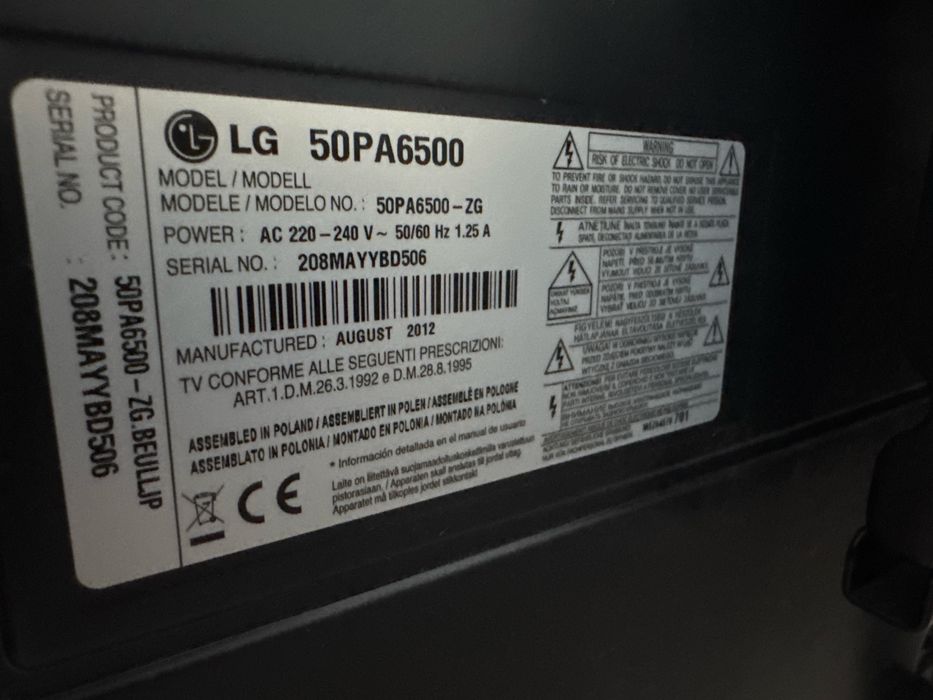 TV LG 50PA6500, 50’