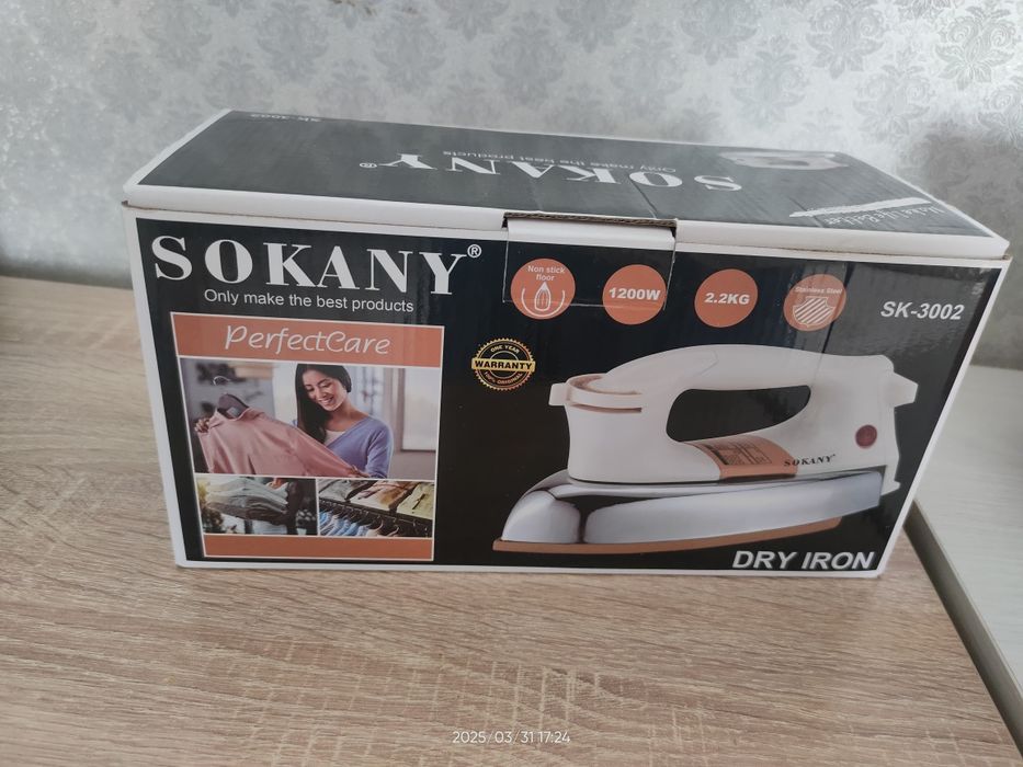 Утюг SOKANY SK-3002, белый, новый