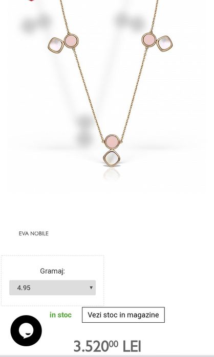 CELLINI Set colier si bratara EVA NOBILE aur roz 18k cu sidef si coral