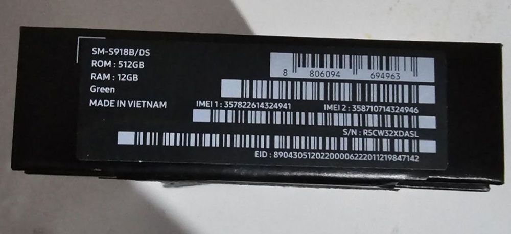 Samsung 23 Ultira Vetnam 2 sm karta