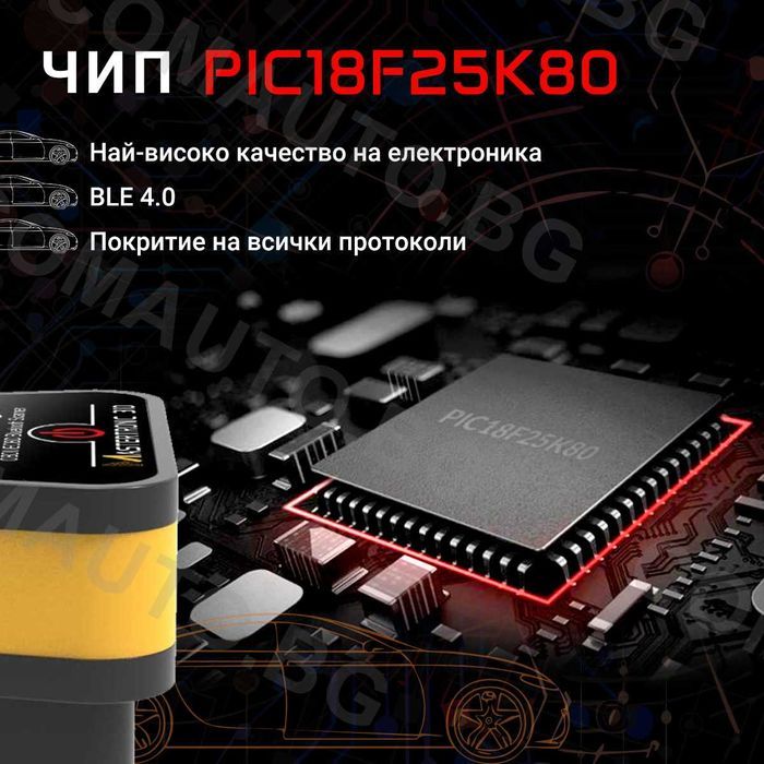 Уред автодиагностика Mastertronic 310, IOS Android BLE 4.0 ELM327