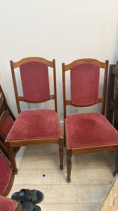 Стол, 12 стульев, дерево б/у