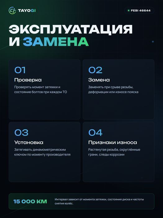 Болт крепления колеса FEBI