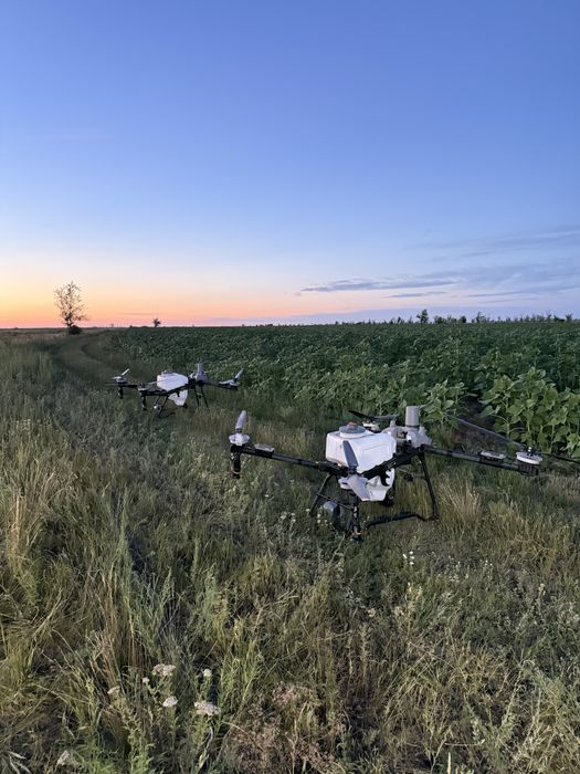 Профессиональная химическая обработка полей агродронами!