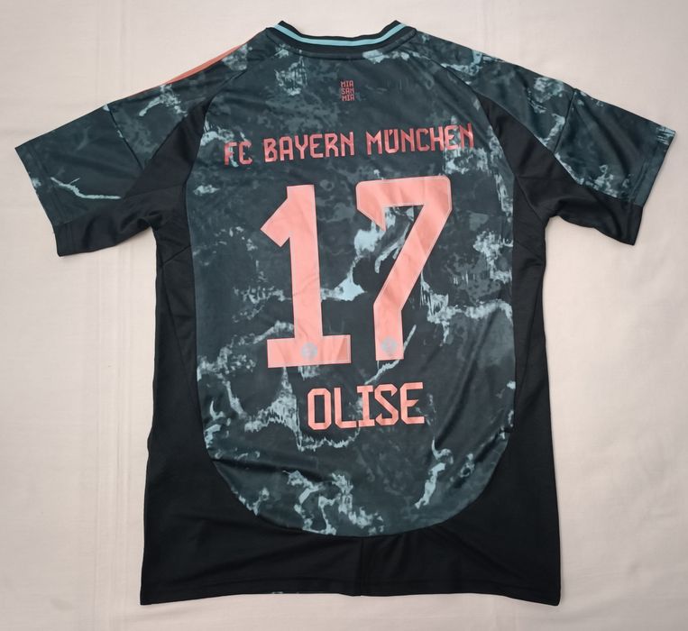Adidas Bayern Munchen #17 Olise Away Jersey тениска S Адидас Байерн Мюнхен #17 Олисе фланелка футбол