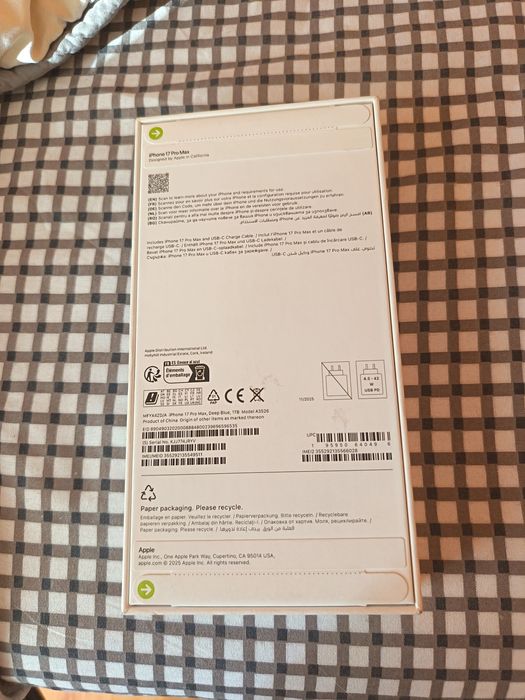 iPhone 17 Pro Max – 1TB – Deep Blue | Nou, Sigilat