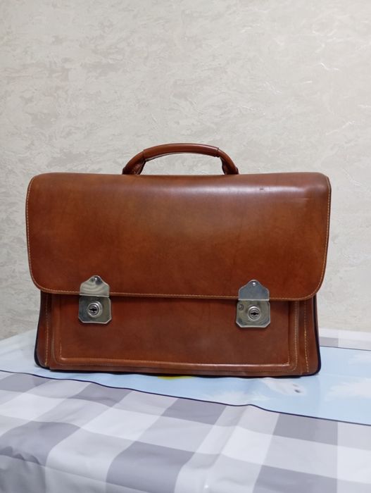 Портфель винтажный кож заменитель