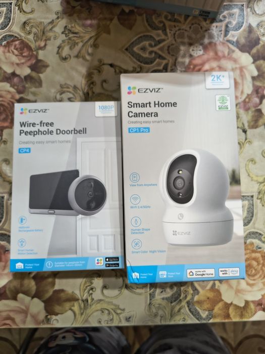 EZVIZ Peephole Doorbell & Smart Home Camera Kit – Чисто нов