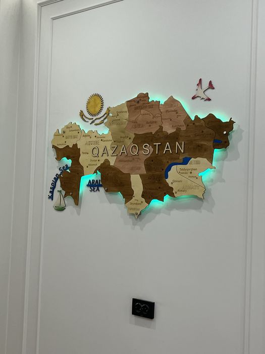 Декор карта Казахстана