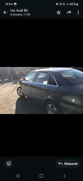 Vand 4 usi +,borbagaz pentru audi a4 b6 gri inchis