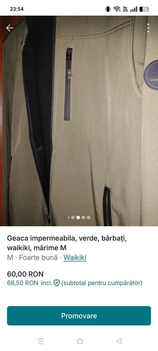Geaca impermeabila bărbați mărime M waikiki