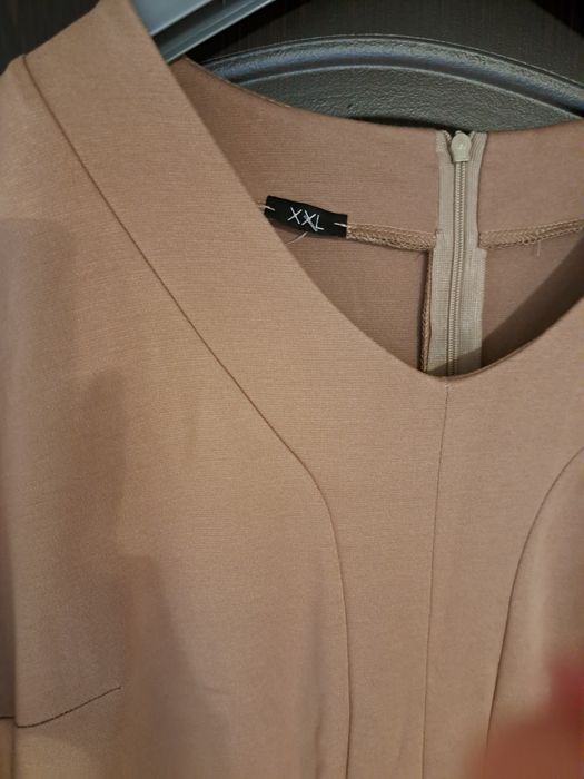 Rochie casual, zi, office, bej cream, XXL, Robert Kotas