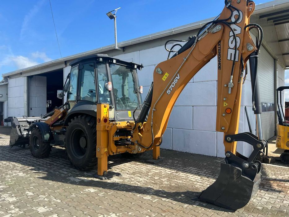 Багер товарач Case 570SV – 7.5 т , 97 кс, Вилици, телескопична стрела (Нов) + Видео