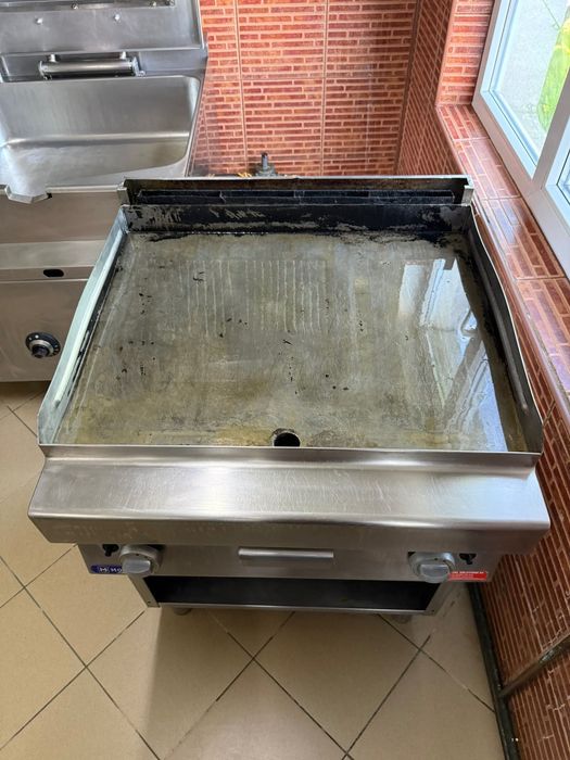 Plită grill Horeca profesională Modular pe gaz (Fry Top), 2 zone de gătire