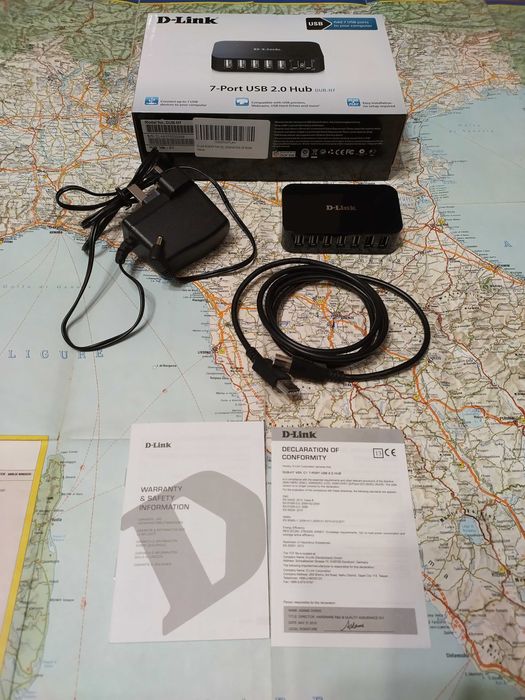 ПРОМО! D-Link hub 7 USB 2.0 powered с захранване