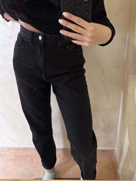 Черни дънки (mom fit)