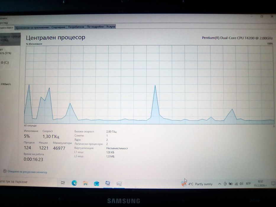 SAMSUNG R519 MODEL:NP-R519 - 2 процесора