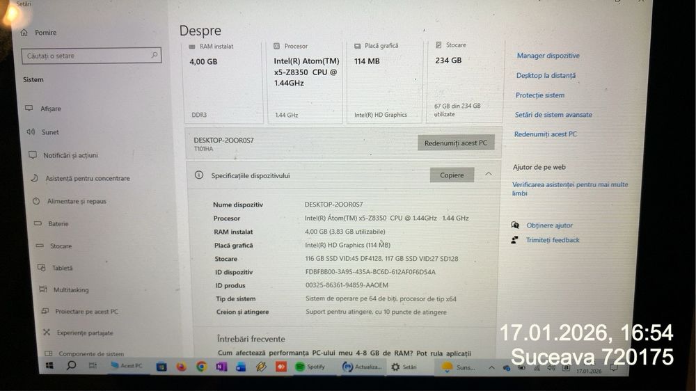 Laptop Asus 10” 2/1