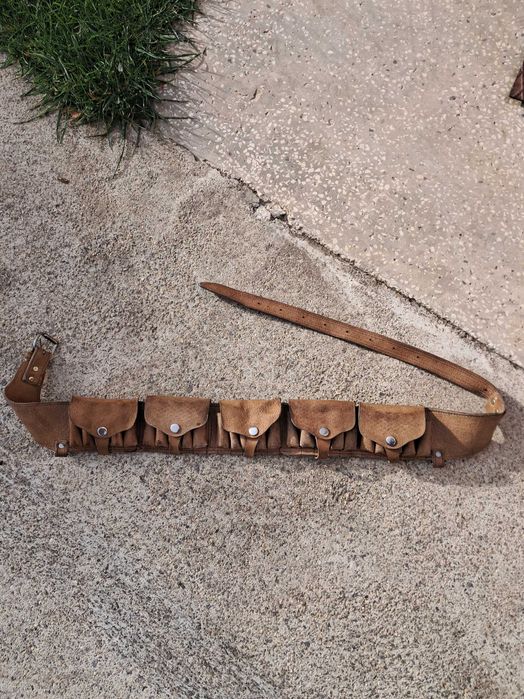 Ловен патрондаш от естествена кожа!