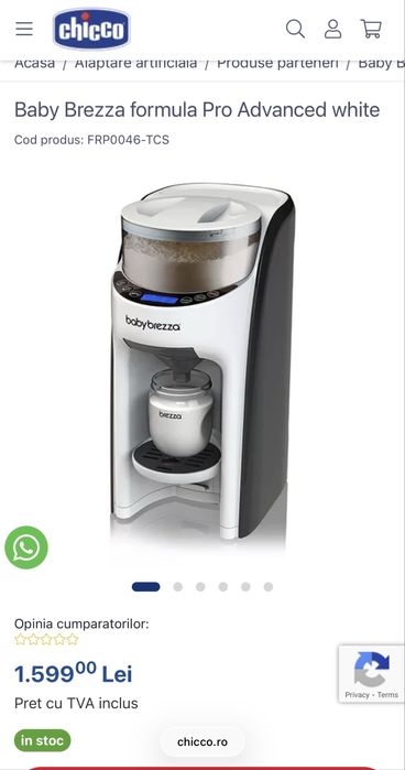 Baby Brezza formula Pro Advanced white