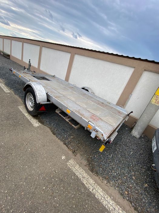 Platformă auto / remorcă transport auto 1 axă, foarte solidă
