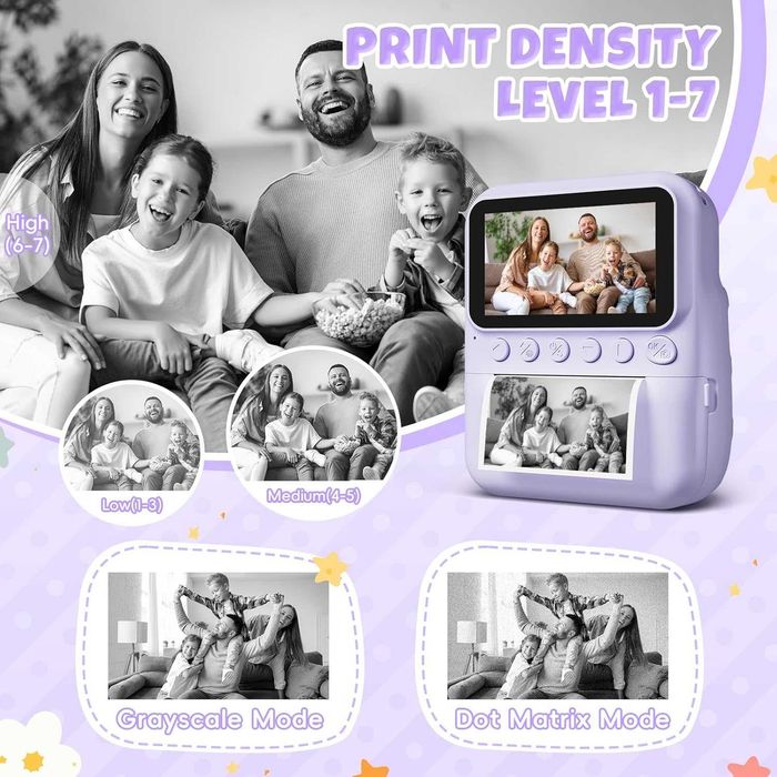 Cameră pentru copii imprimare instantanee + 32GB micro sd