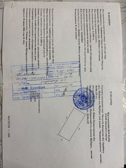 Шұбарсуда Жер сатылады!