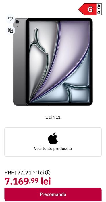 APPLE iPad Air 13" (M3), 512GB, 8GB RAM, Cellular, Space Gray, SIGILAT