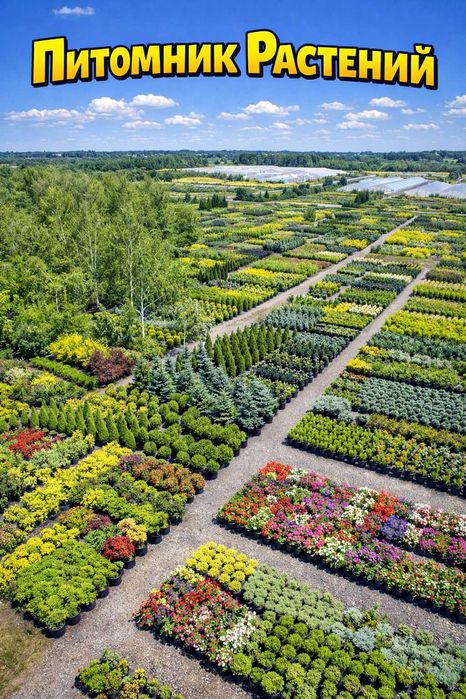 Саженцы, деревья, кустарники, цветы