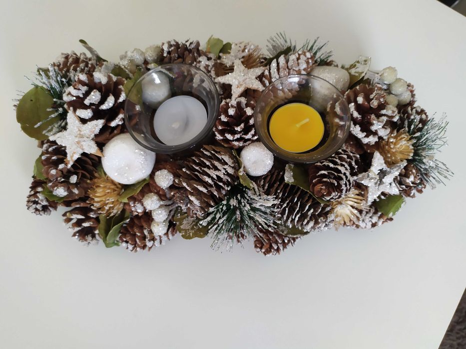 Коледен свещник двоен и единичен