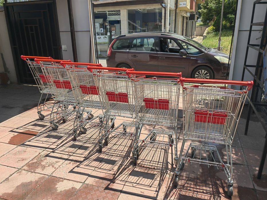 Количка за пазаруване с платформа 120 литра