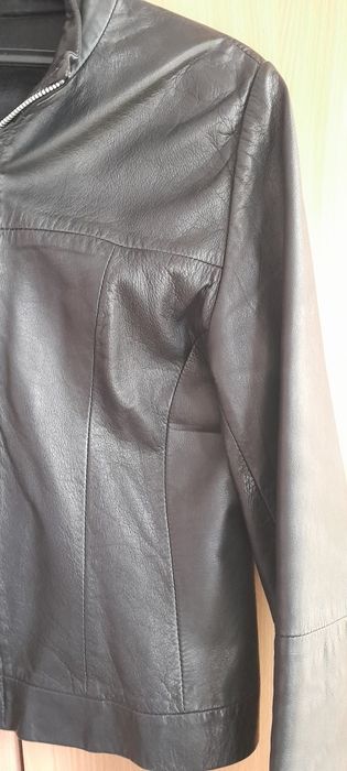 Кожено, черно яке дамско