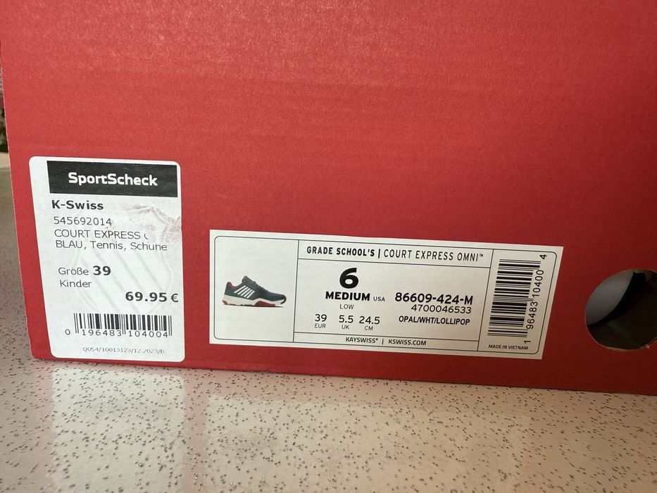 Обувки K-Swiss, 39 номер,